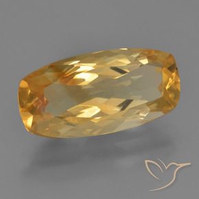 Citrino Dorato medio-scuro naturale da 3.99 ct, Cuscino, VVS-VS