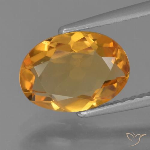 1.92ct Naturale Arancione scuro Citrino, Ovale, VVS-VS