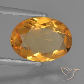 Citrino Arancione scuro naturale da 1.92 ct, Ovale, VVS-VS
