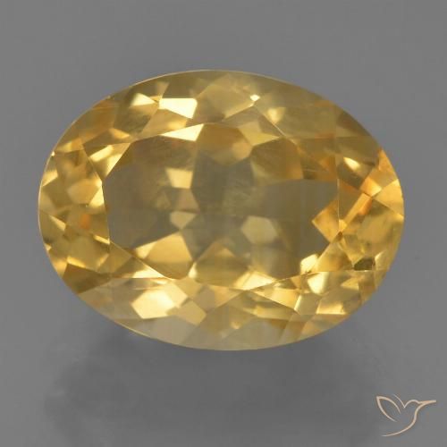 3.58ct Naturale Dorato medio-chiaro Citrino, Ovale, VVS-VS