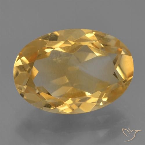 3.04ct Naturale Dorato medio-scuro Citrino, Ovale, VVS-VS