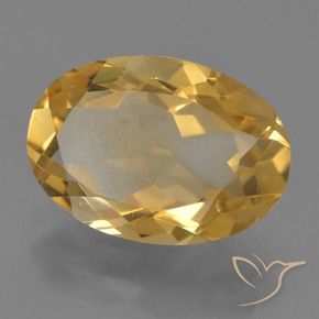 Citrino Dorato medio-scuro naturale da 3.04 ct, Ovale, VVS-VS