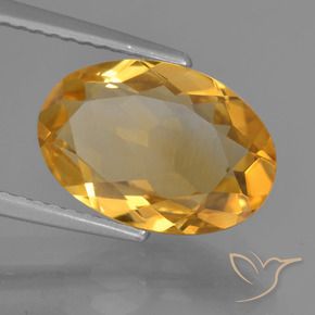 Citrino Dorato scuro naturale da 3.28 ct, Ovale, VVS-VS