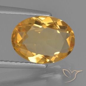 Citrino Dorato medio-scuro naturale da 2.12 ct, Ovale, VVS-VS