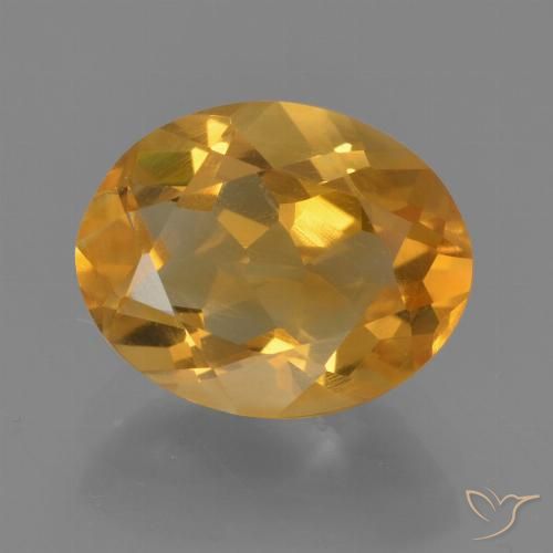 2.56ct Naturale Arancio Scuro-Oro Citrino, Ovale, VVS-VS
