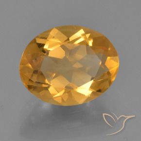 Citrino Arancio Scuro-Oro naturale da 2.56 ct, Ovale, VVS-VS