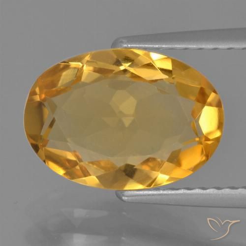 2.60ct Naturale Arancio Scuro-Oro Citrino, Ovale, VVS-VS