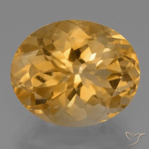 6.17ct Naturale Arancio Medio Citrino, Ovale, VVS-VS