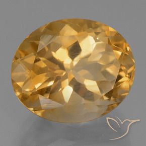 Citrino Arancio Medio naturale da 6.17 ct, Ovale, VVS-VS