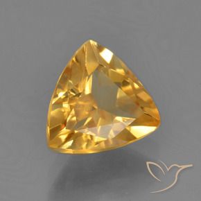 Citrino Arancio medio-chiaro-oroG naturale da 1.55 ct, Taglio trillion, VS