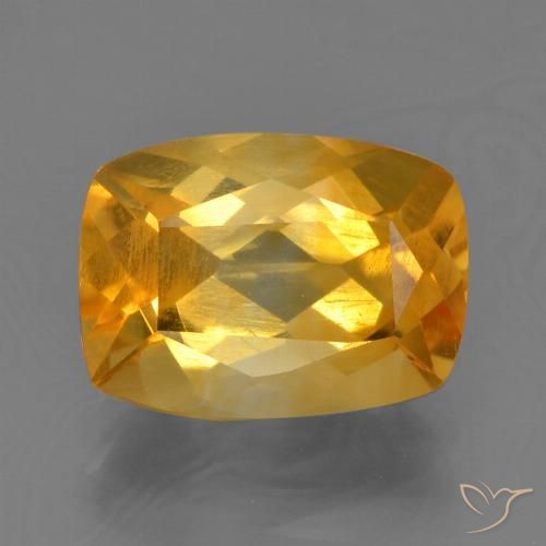 2.27ct Naturale Arancio intenso-OroG Citrino, Cuscino, VS