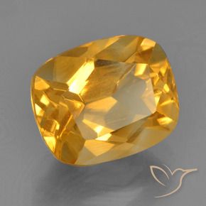 Citrino Arancio intenso-OroG naturale da 2.76 ct, Cuscino, VS