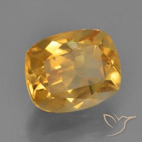 Citrino Arancio Scuro-Oro naturale da 2.81 ct, Cuscino, VS