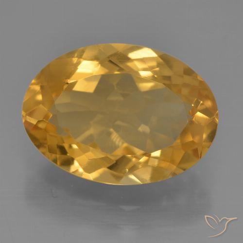 3.95ct Naturale Dorato scuro Citrino, Ovale, VS