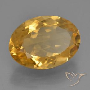 Citrino Dorato scuro naturale da 3.95 ct, Ovale, VS