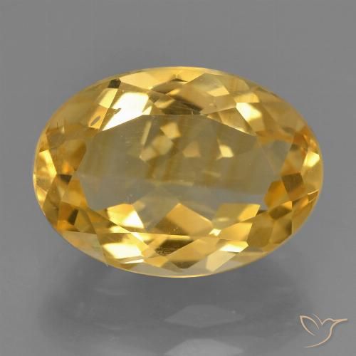 3.28ct Naturale Dorato Citrino, Ovale, VVS-VS