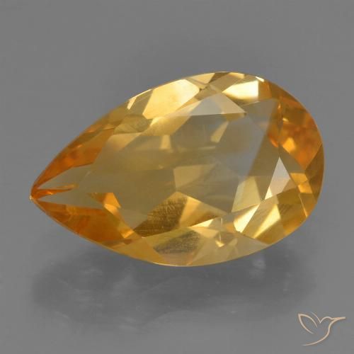 2.31ct Naturale Arancio intenso-OroG Citrino, Forma a pera, VVS-VS