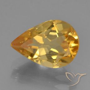 Citrino Arancio medio-chiaro-oroG naturale da 2.17 ct, Forma a pera, VS