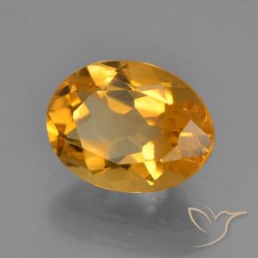 Citrino Arancio intenso-OroG naturale da 1.97 ct, Ovale, VS