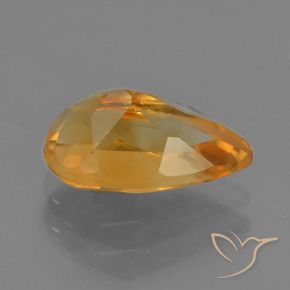 Citrino Arancione scuro naturale da 1.66 ct, Forma a pera, VVS-VS