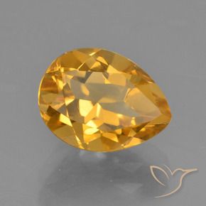 Citrino Arancio Scuro-Oro naturale da 1.84 ct, Forma a pera, VS
