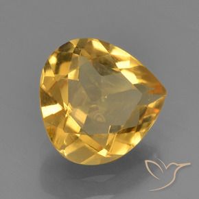 Citrino Dorato scuro naturale da 1.45 ct, Forma a pera, VS