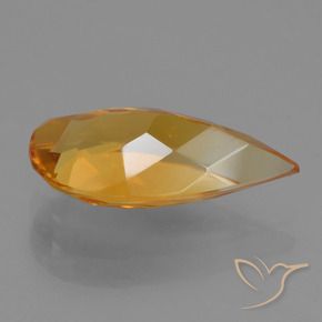 Citrino Arancio intenso-OroG naturale da 2.33 ct, Forma a pera, VVS-VS