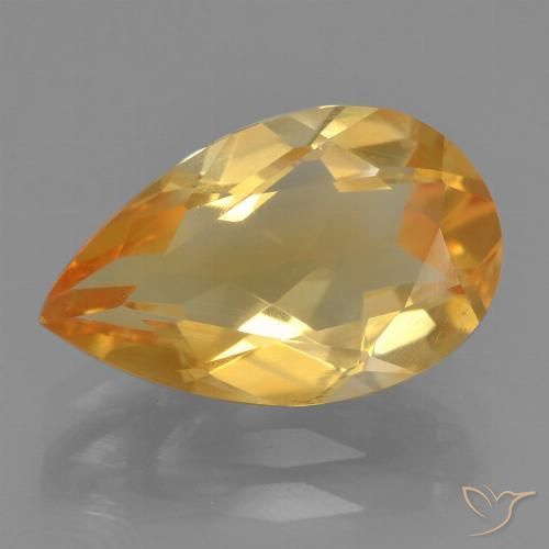 2.41ct Naturale Dorato medio-scuro Citrino, Forma a pera, VVS-VS