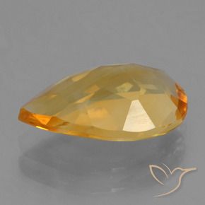 Citrino Dorato medio-scuro naturale da 2.41 ct, Forma a pera, VVS-VS