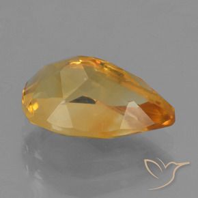 Citrino Arancio intenso-OroG naturale da 2.42 ct, Forma a pera, VS