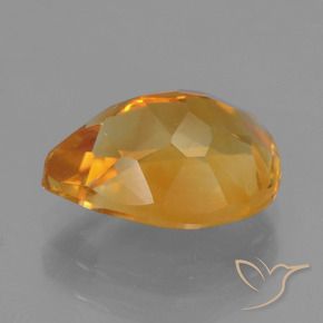 Citrino Arancio intenso-OroG naturale da 2.63 ct, Forma a pera, VS