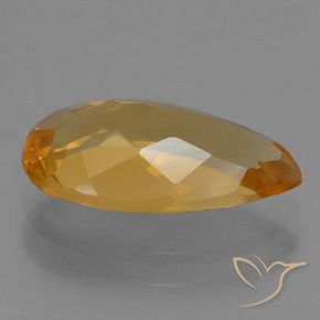 Citrino Arancio intenso-OroG naturale da 2.36 ct, Forma a pera, VVS-VS