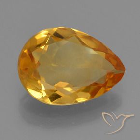 Citrino Arancio Scuro-Oro naturale da 2.23 ct, Forma a pera, VS