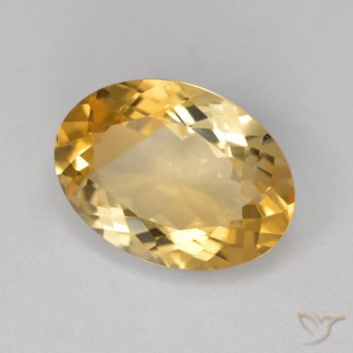 Citrino Dorato naturale da 5.30 ct, Ovale, VVS-VS
