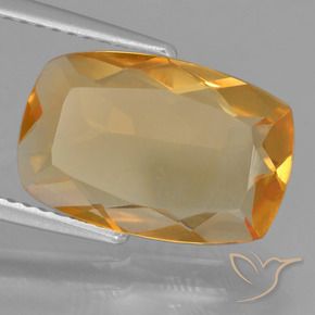 Citrino Arancio intenso-OroG naturale da 3.55 ct, Cuscino, VVS-VS