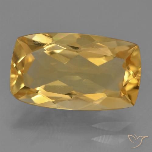 3.96ct Naturale Dorato medio-scuro Citrino, Cuscino, VS