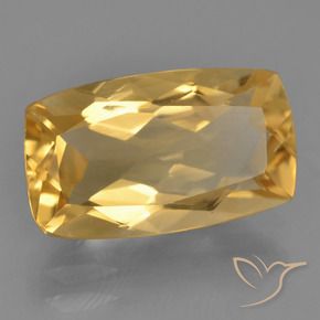 Citrino Dorato medio-scuro naturale da 3.96 ct, Cuscino, VS
