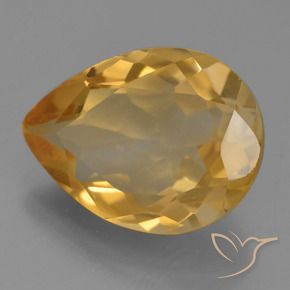 Citrino Dorato medio-scuro naturale da 4.72 ct, Forma a pera, VS