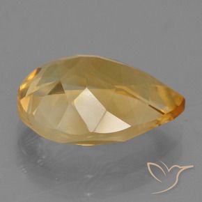 Citrino Dorato medio-scuro naturale da 4.72 ct, Forma a pera, VS