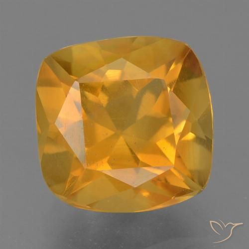 1.90ct Naturale Arancio intenso-OroG Citrino, Cuscino, VS