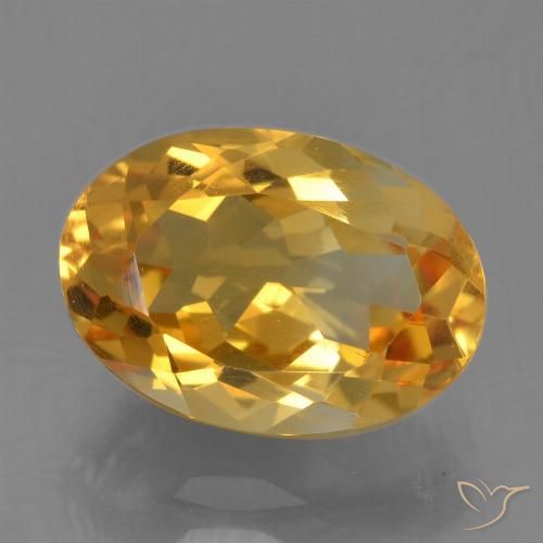 2.90ct Naturale Arancio intenso-OroG Citrino, Ovale, VS
