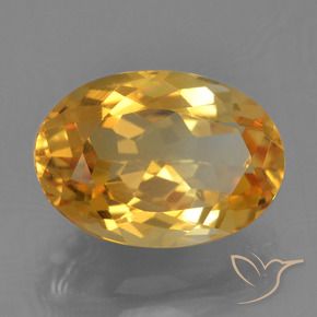Citrino Arancio intenso-OroG naturale da 2.90 ct, Ovale, VS