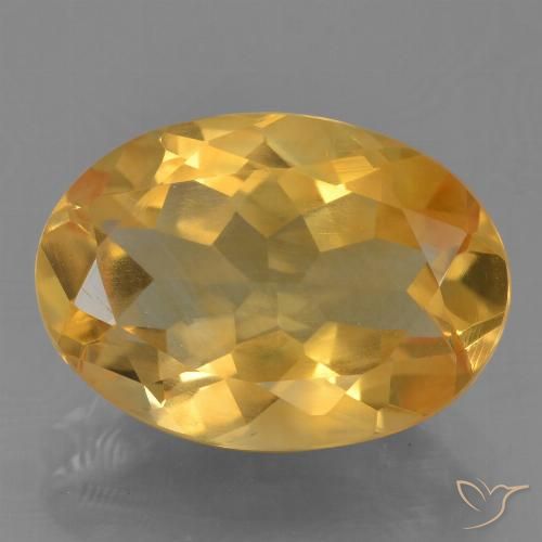 4.95ct Naturale Dorato medio-scuro Citrino, Ovale, VS