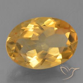 Citrino Dorato medio-scuro naturale da 4.95 ct, Ovale, VS