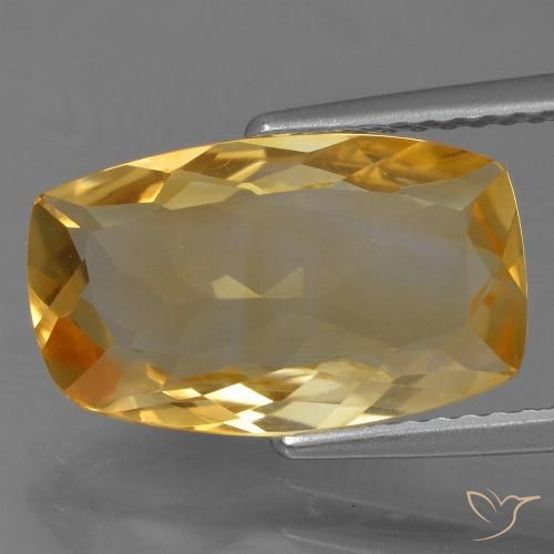 4.01ct Naturale Arancio Dorato Profondo Citrino, Cuscino, VVS-VS