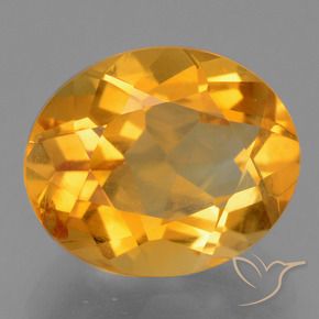 Citrino Arancio intenso-OroG naturale da 3.01 ct, Ovale, VS