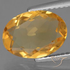 Citrino Arancio intenso-OroG naturale da 2.49 ct, Ovale, VVS-VS