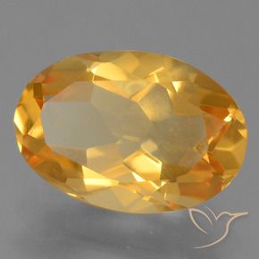Citrino Arancio intenso-OroG naturale da 2.42 ct, Ovale, VVS-VS