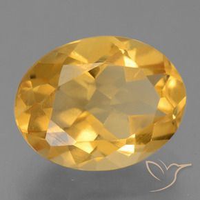 Citrino Arancio medio-chiaro-oroG naturale da 2.10 ct, Ovale, VS