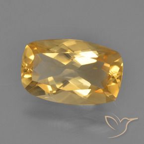 Citrino Arancio chiaro-Oro naturale da 2.68 ct, Cuscino, VVS-VS